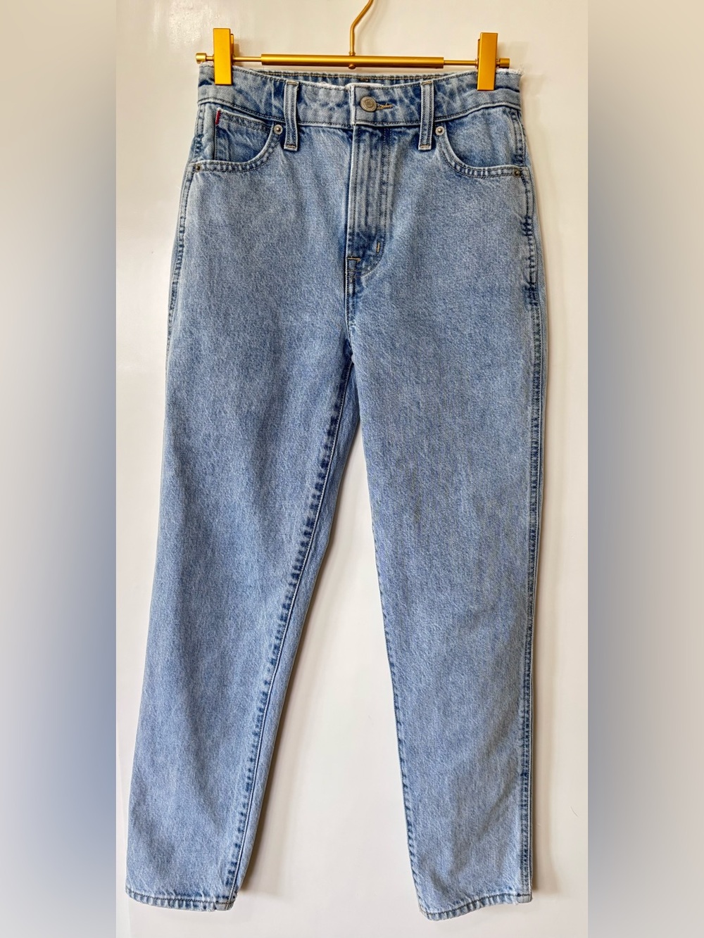 Sunday Best| ‘Mom’ Casual Straight-Leg Jeans Light Blue Stone Wash Denim Sz 00 - Picture 2 of 4